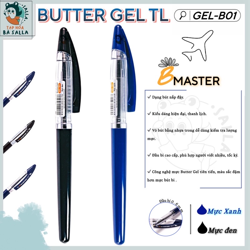 1 Cây bút ButterGel TL / GEL -B01 ( xanh/đen )