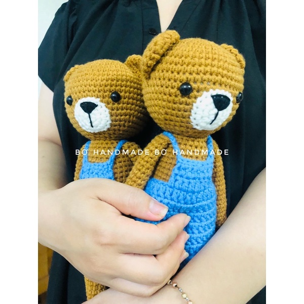 ❤️Gấu Teddy nhồi bông❤️ Handmade, sợi Milk cotton 100%, cực yêu, cực dễ thương, Bơ Handmade