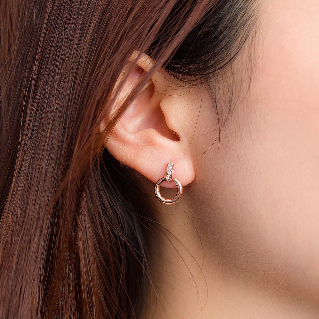 Bông tai vàng 14k BTPTB282 Huy Thanh Jewelry