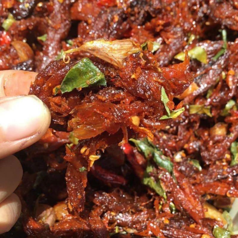 Khô Bò Hồng Ngự Đập Lá Chanh Lon 300GR LOẠI 1,  Hàng ngon nhà làm