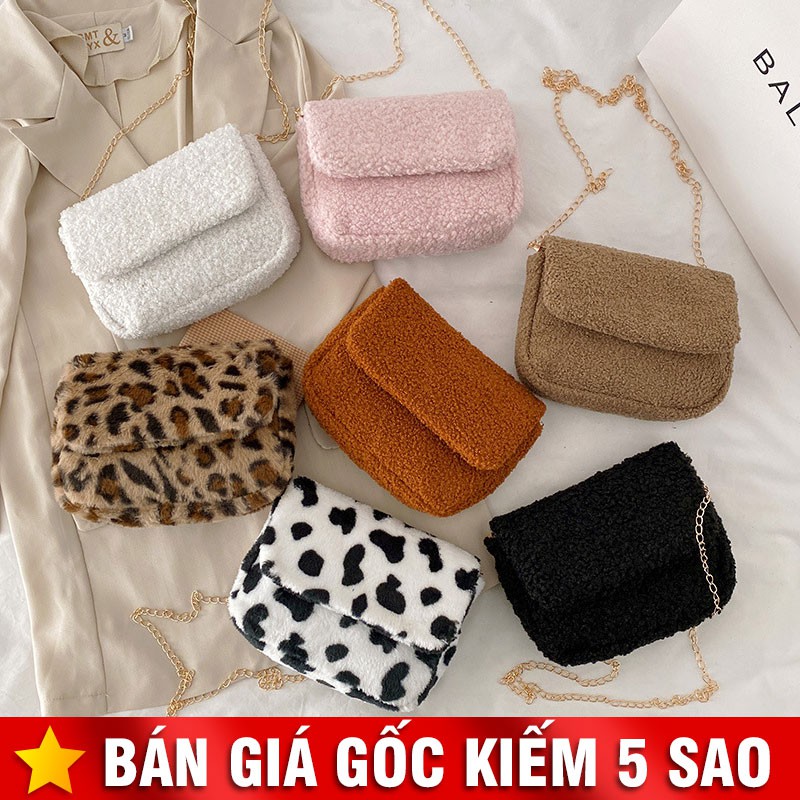 Túi Lông Korea Trơn 2 Lớp Siêu Xinh P1971