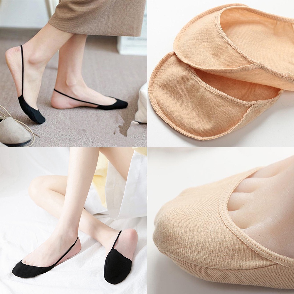 Vớ Cotton Mỏng Cổ Thấp Màu Trơn Chống Trượt Thời Trang Mùa Hè Cho Nữ