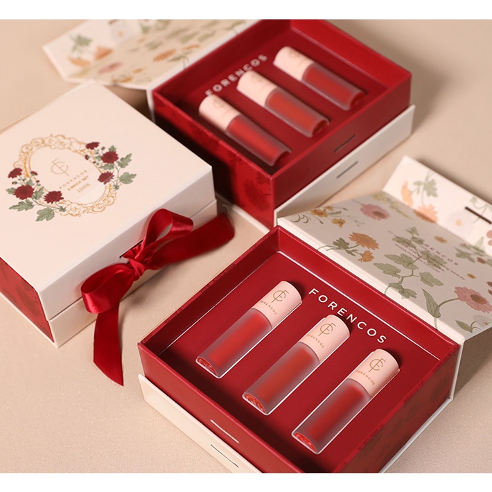 [Special Edition] Son kem lì FORENCOS MINI TATTOO VELVET TINT - Set 3 thỏi &amp; Tách lẻ 1 thỏi