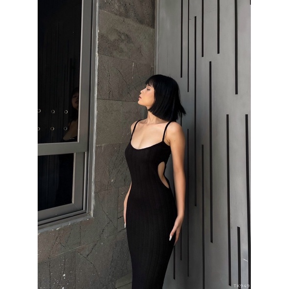 Đầm body thiết kế hai dây tôn dáng khoét eo sexy quyến rũ Sun Fashion