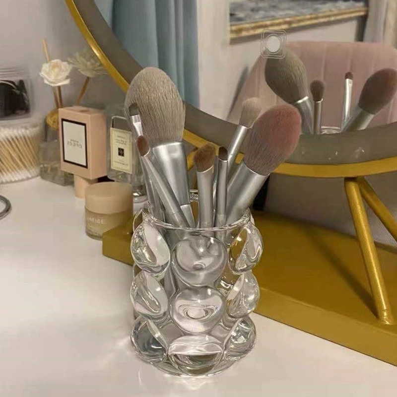 Lọ đựng cọ trang điểm, đựng bút chấm tròn Hàn Quốc