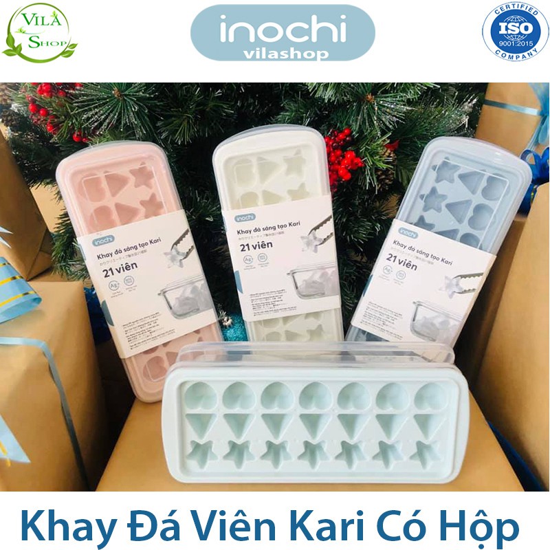 Khay Làm Đá, Khay Đá Sáng Tạo Kari 21 Viên, Nhựa Dẻo Cao Cấp Inochi Kháng Khuẩn -  Khử Mùi