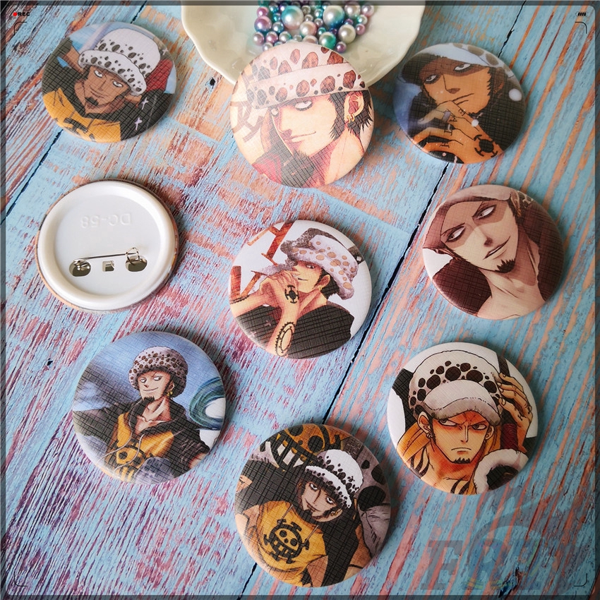 Huy hiệu sưu tầm nhân vật One Piece 07: Trafalgar Law - cosplay Anime 58mm cho quần áo balo