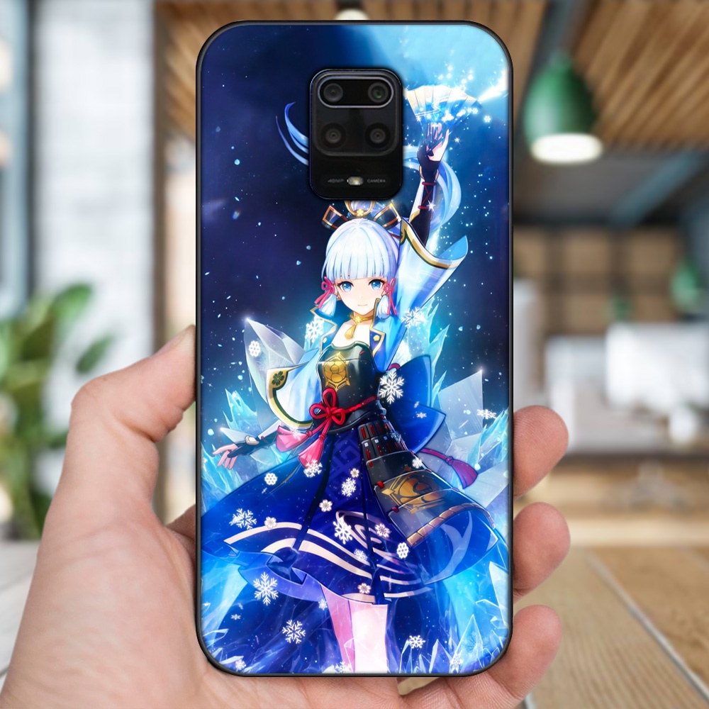 Ốp lưng Xiaomi Redmi Note 9s, Note 9 Pro viền đen in hình Ayaka Genshin Impact