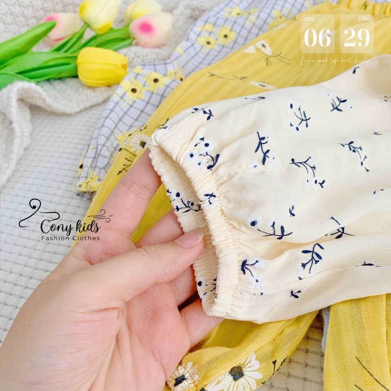 CONY KIDS - Quần Bom Dáng Lửng Hoa Nhí Dáng Alibaba Cho Bé Gái (quần tránh muỗi)