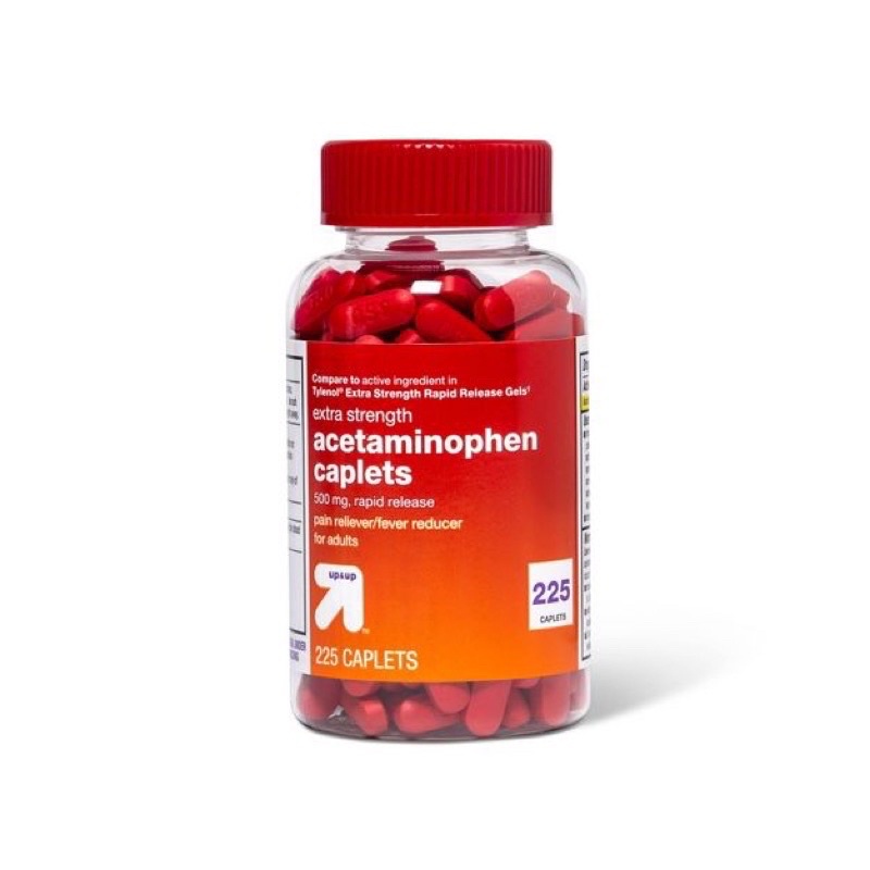 Viên Acetaminophen Caplets Up & Up 500mg 225 viên Mỹ