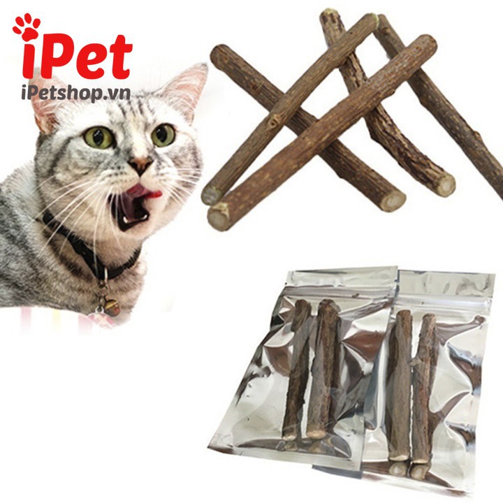 2 Cây Gỗ Catnip Bạc Hà Cho Mèo Gặm Trắng Răng - iPet Shop