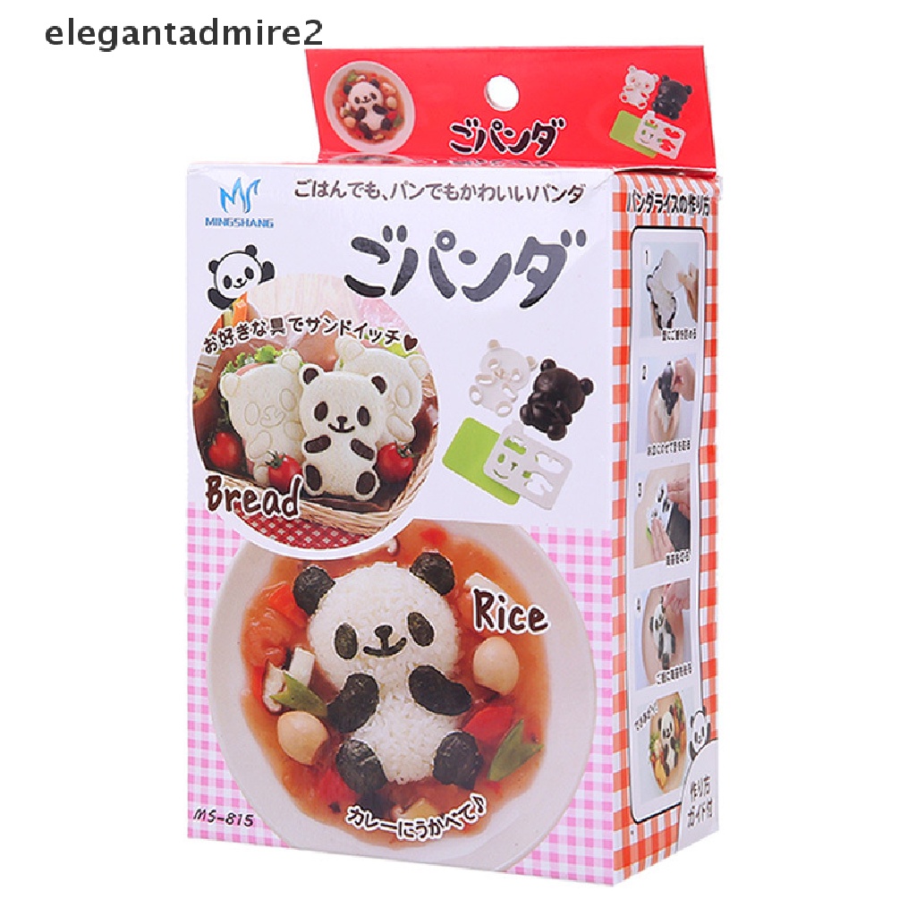 1 Set Khuôn Làm Bánh Sandwich Hình Gấu Trúc / Cá Heo / Cá Heo Dập Nổi