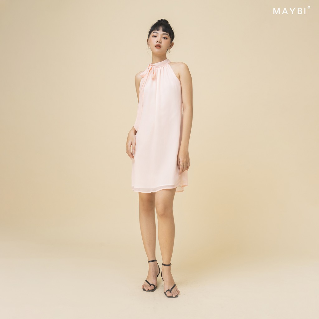 MAYBI - Đầm yếm ngắn phối nơ - Cosmos Dress