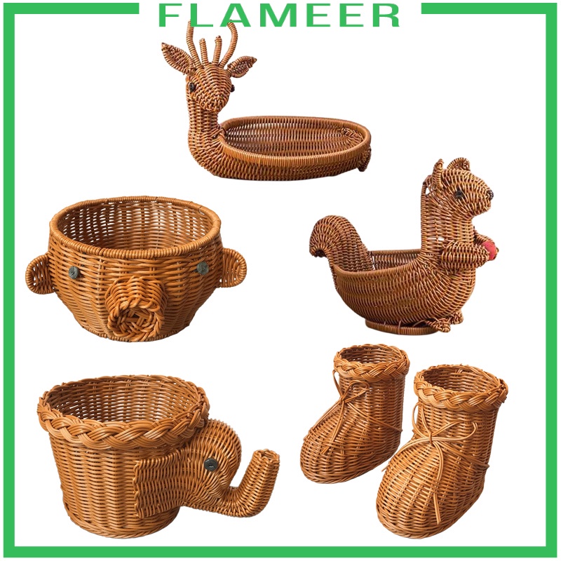 Rổ Đan Lát Đựng Trái Cây / Đồ Ăn Vặt Hình Dáng Dễ Thương