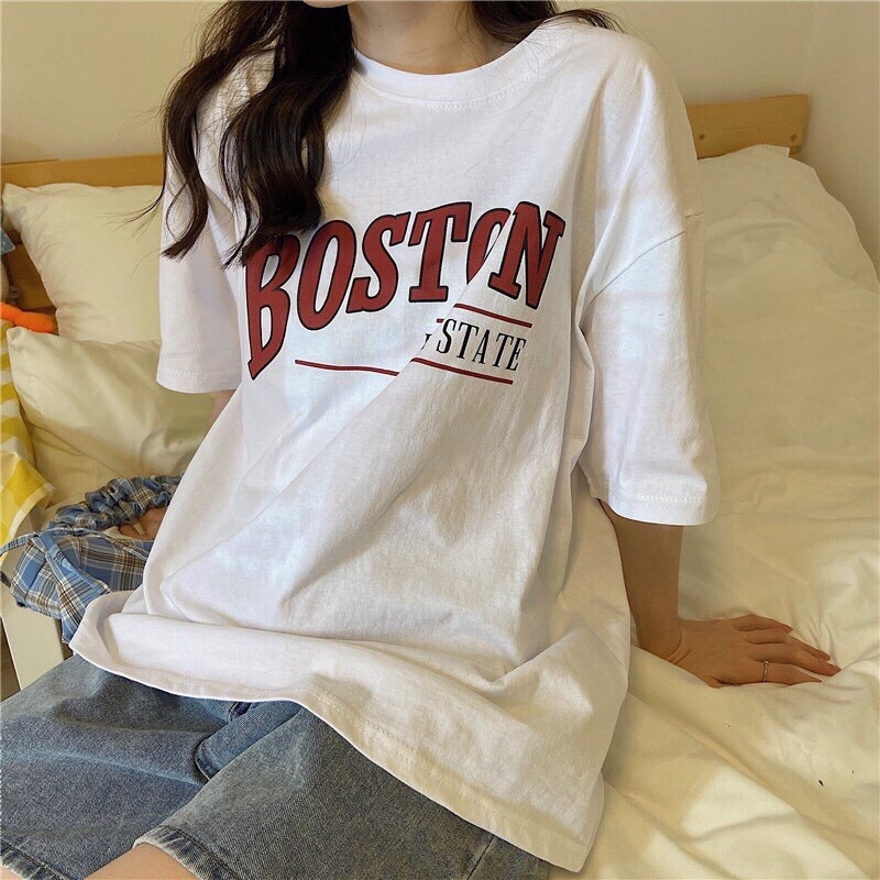 Áo phông Boston ⚠️ Free ship⚠️ Chất cotton 100% full size nam nữ, phong cách hàn quốc