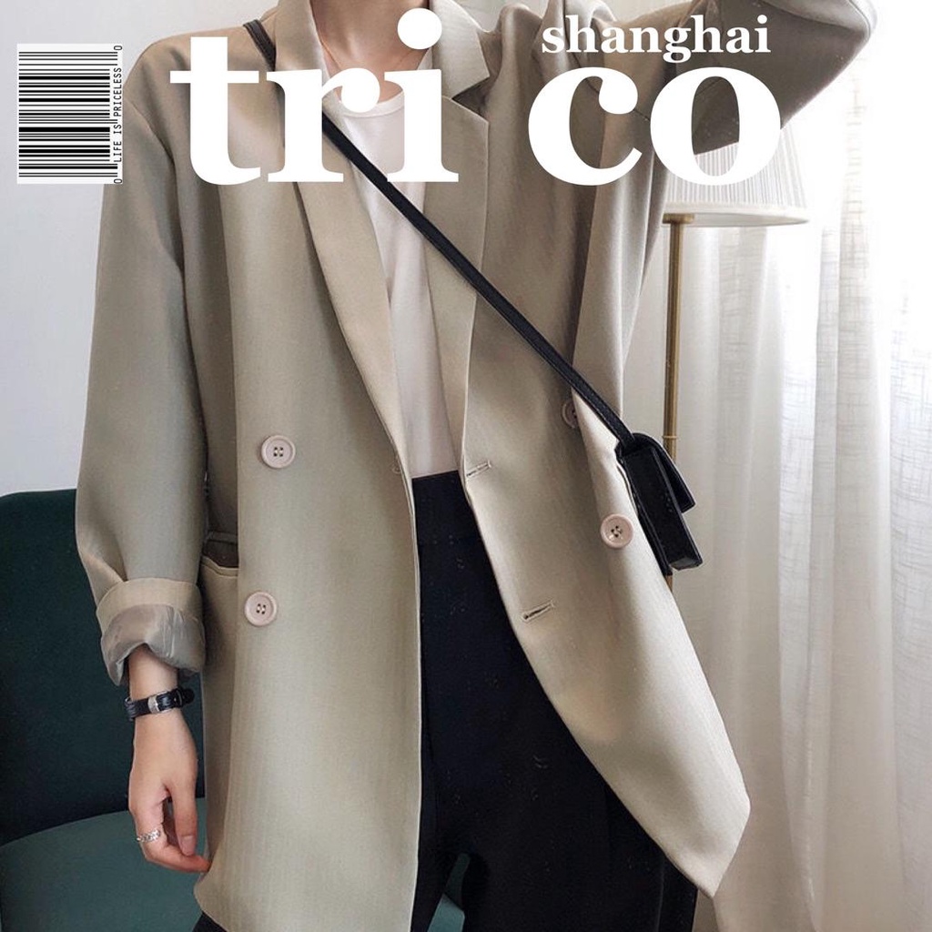 Áo Khoác Vest Dáng Rộng Phong Cách Hàn Quốc Thời Trang Xuân Thu  Mới  oversize blazer