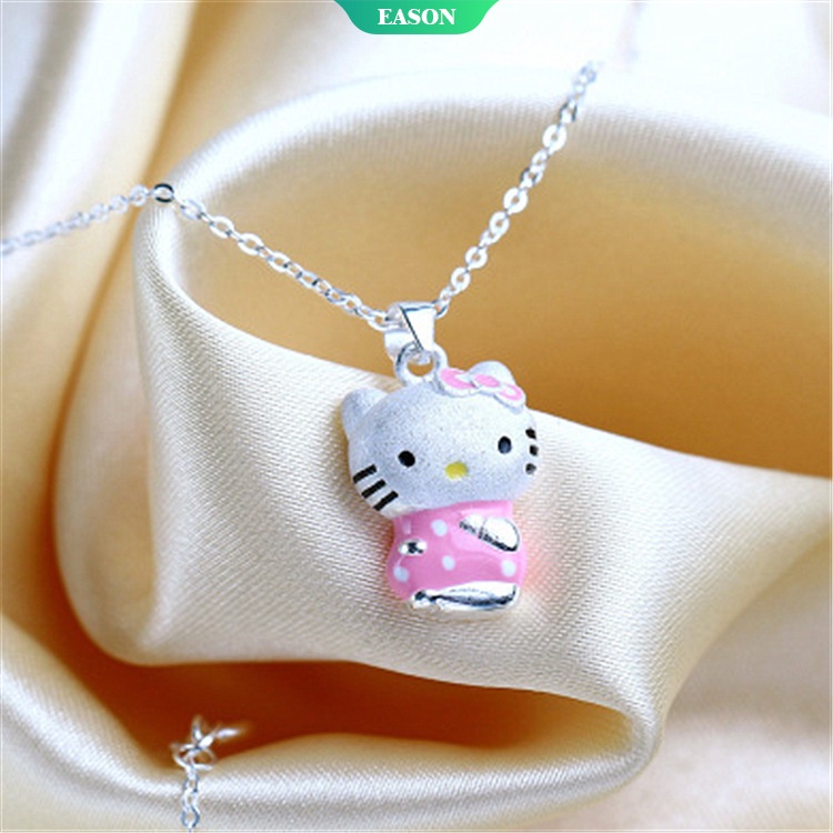 Vòng cổ Bạc Mặt Hello Kitty Thời Trang 2022