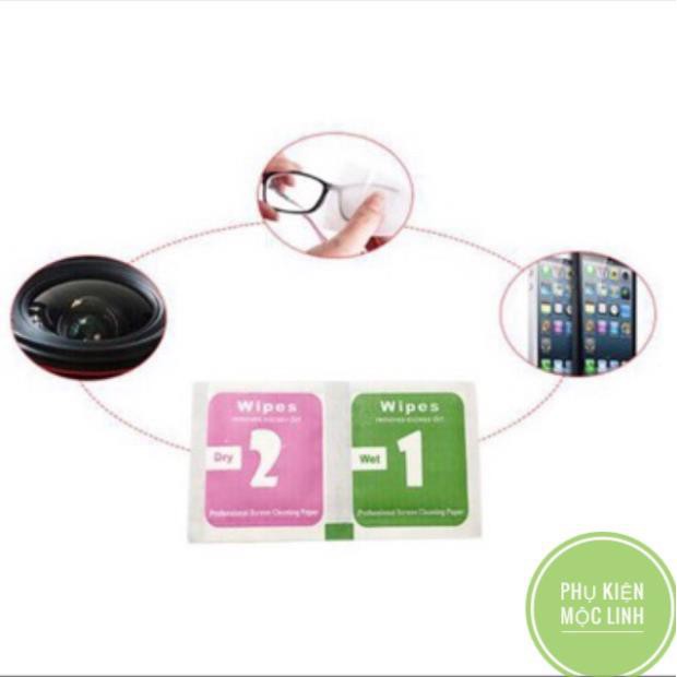 Bộ Giấy lau, Tick Lấy Bụi màn hình điện thoại, ipad, kính, Máy tính bảng, ống kinh...
