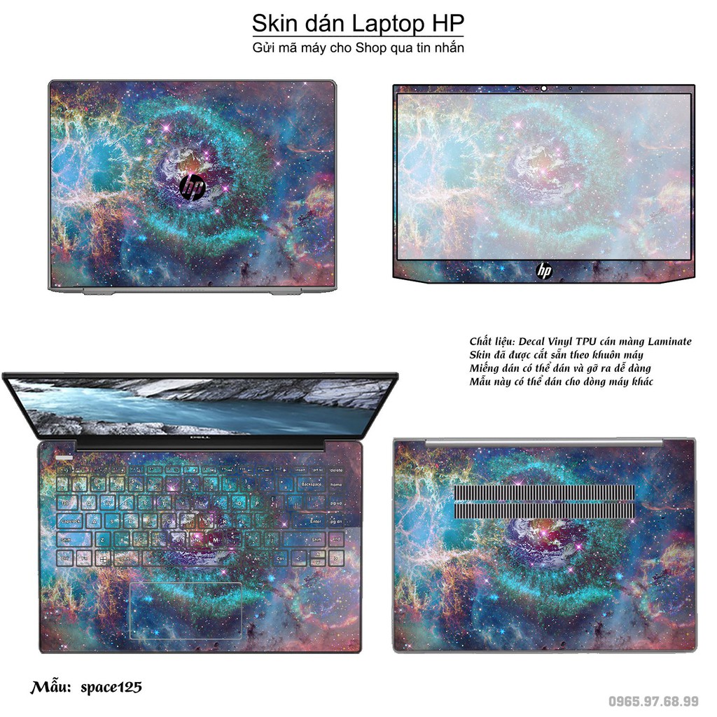 Skin dán Laptop HP in hình không gian nhiều mẫu 21 (inbox mã máy cho Shop)