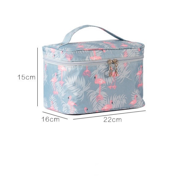Túi đựng mỹ phẩm đồ trang điểm du lịch xách tay hình hộp, đồ dùng phụ kiện trang điểm, đồ dùng cho nữ