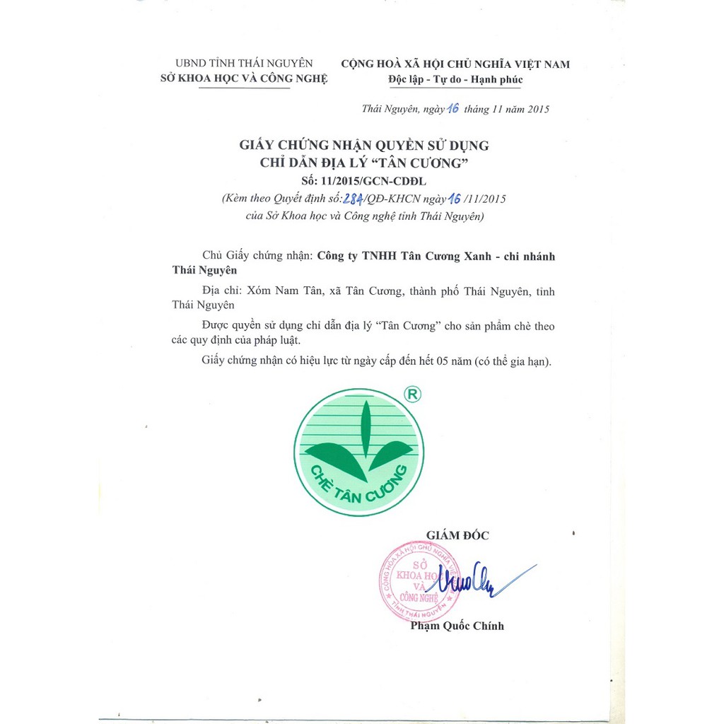 Trà Xanh Túi Lọc  TÂN CƯƠNG XANH