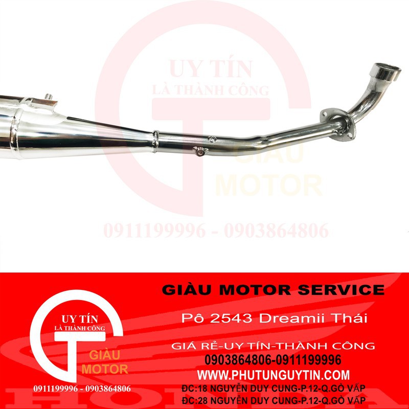 CÂY PÔ/ỐNG XẢ 2543 XE DREAM THÁI CHÍNH HÃNG HONDA MIẾN PHÍ LAP RÁP
