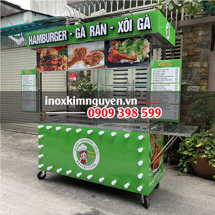 Xe bánh mì hamburger,gà rán, xôi gà 1M6 SP0034