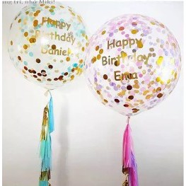 kim tuyến bỏ bong bóng trong suốt trang trí sinh nhật- sự kiện