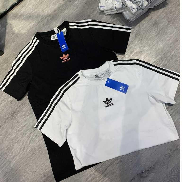 Áo Phông / Áo Thun Đôi ADIDAS STICKET COUPLE T-SHIRT - Black & White | FULL TEM TAG CODE | ẢNH THẬT