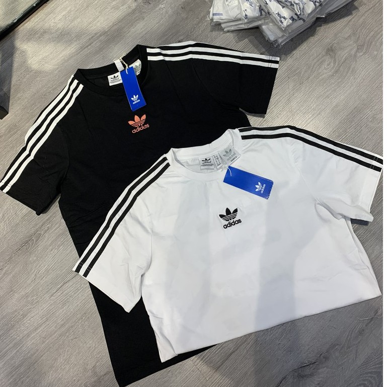 [  XUẤT DƯ XỊN   ] Áo Phông / Áo Thun Đôi ADIDAS STICKET COUPLE T-SHIRT - Black &amp; White | FULL TEM TAG CODE | ẢNH THẬT