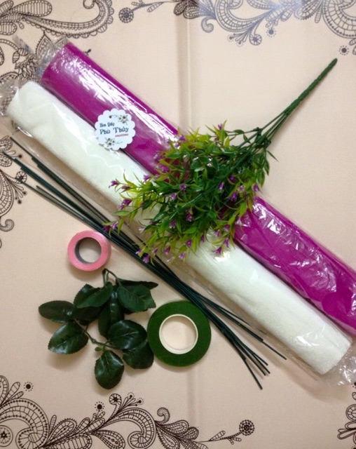 Bộ nguyên liệu làm hoa giấy