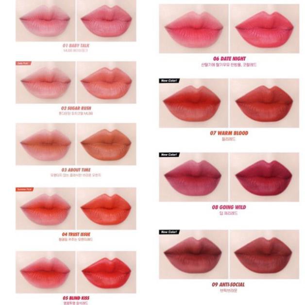 ✅ (HÀNG CHUẨN AUTHENTIC) Son Kem Siêu Lì Candy Lab Cream Pop The Velvet Lip Color