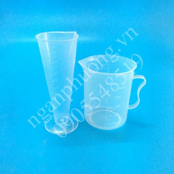 Combo 2 ly đong nhựa có vạch chia  (LY100ML VÀ CA 300ML)