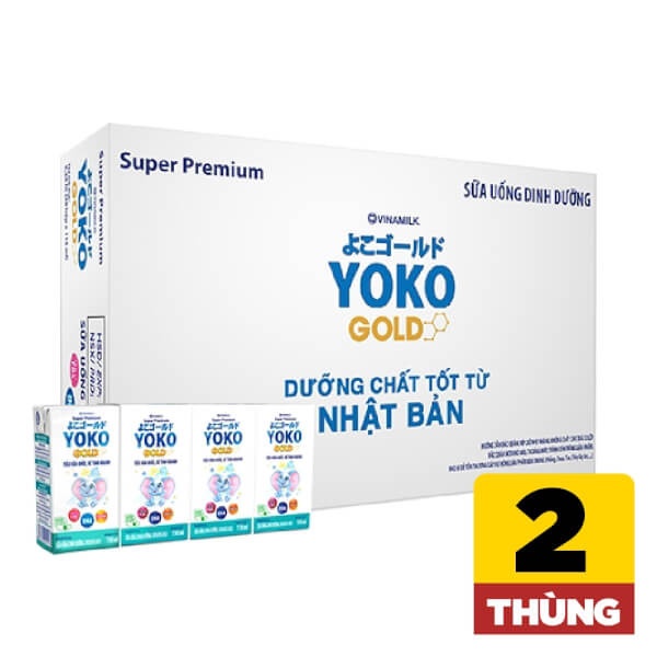 [HSD T2-2024] COMBO 2 Thùng 96 HỘP Sữa Uống Dinh Dưỡng Vinamilk YokoGold 110ml (Lốc 4 Hộp).
