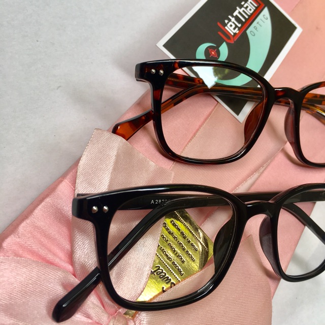 gọng Kính cận teen 2 chấm ngang giả cận vuông xinh tiktok nhận làm kính có độ theo yêu cầu
