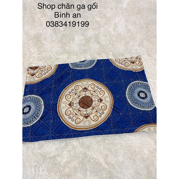 Vỏ gối Cotton poly Trần bông 3 lớp kích thước 45*65cm