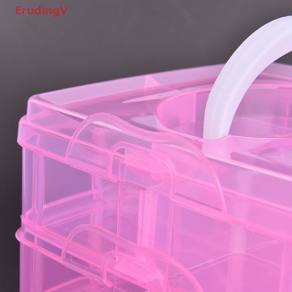 [ErudingV] Hộp Đựng Trang Sức Hạt Cườm 3 Lớp Trong Suốt [Mới]