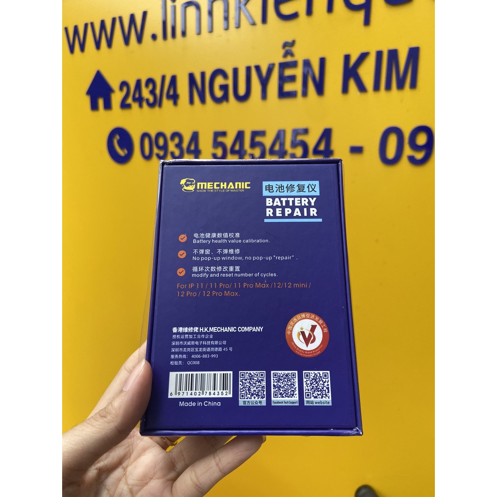 Đế fix pin 11 - 12Promax BTR6 Mechanic (MECHANIC Battery repairer BTR 6. )