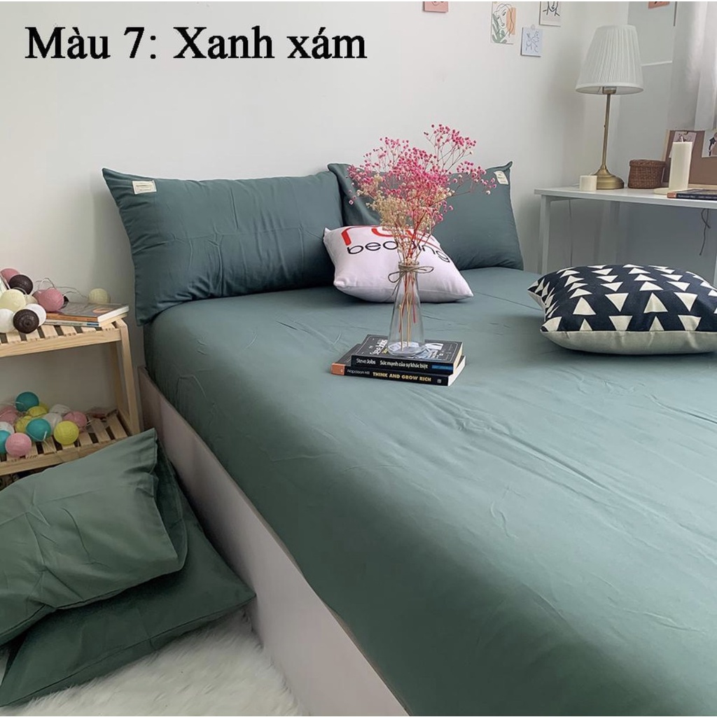 Bộ ga gối tici màu[gồm 1 ga 2 vỏ gối nằm]hàng nhập khẩu