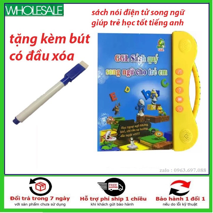 Sách điện tử song ngữ cho bé có bảng chữ cái tiếng việt cho bé từ 1 tuổi trở lên