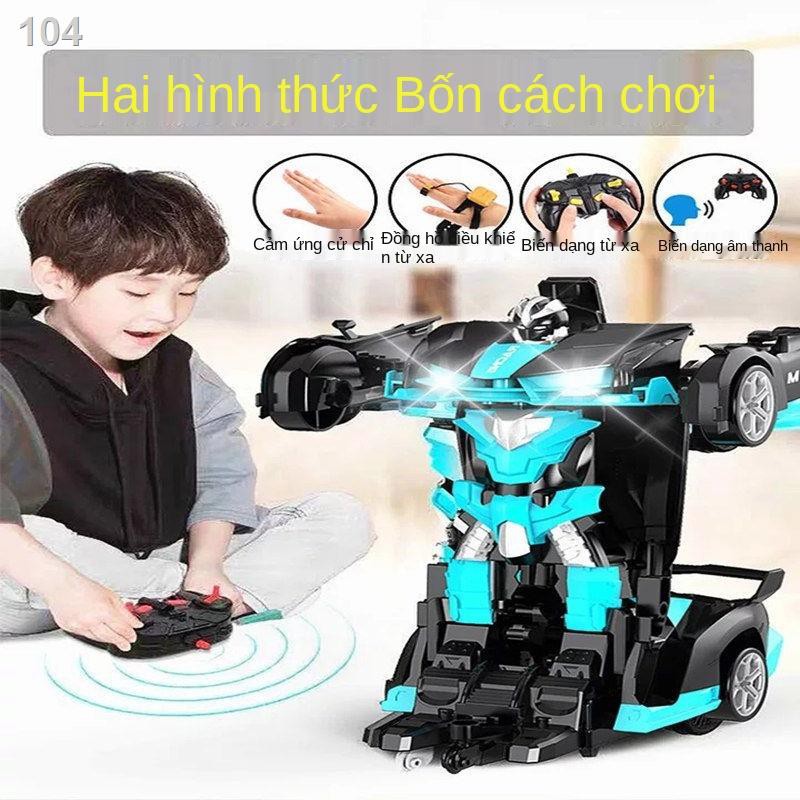 F[Khối xây dựng miễn phí] ô tô biến thế điều khiển từ xa cảm ứng robot King Kong điều khiển từ xa ô tô cậu bé đua ô tô đ