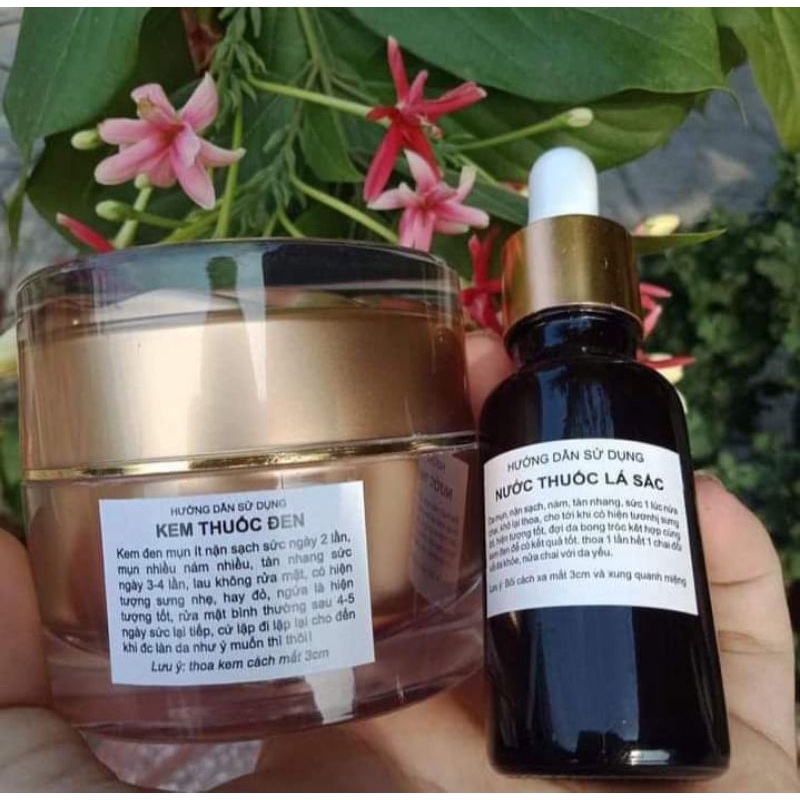 Combo kem đông y tái tạo da và nước cốt sâm bong da