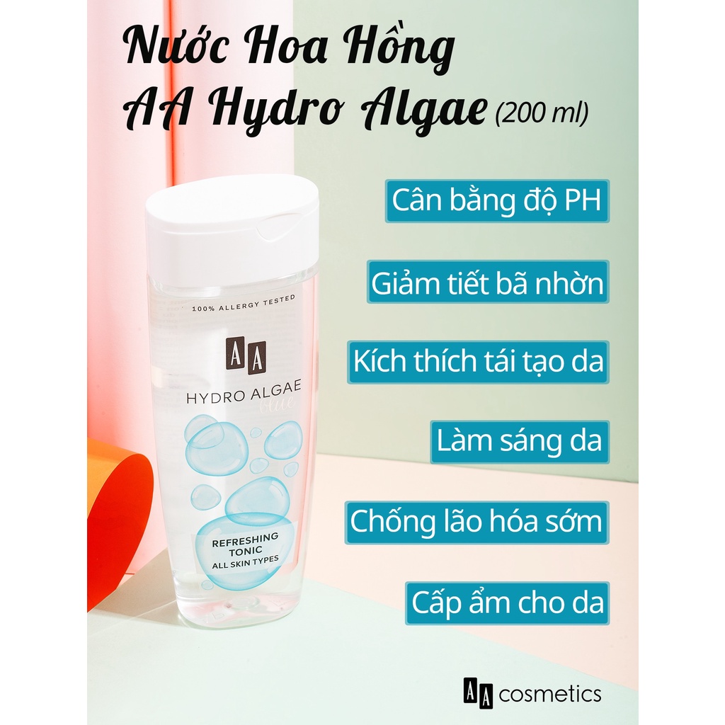 Nước Hoa Hồng AA HYDRO ALGAE - AA COSMETIC