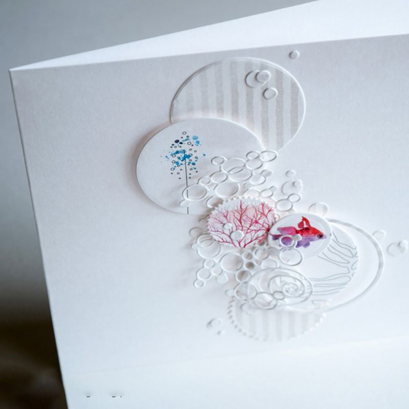 Khuôn Cắt Giấy Làm Từ Kim Loại Hình Tròn In Chữ Trang Trí Scrapbook