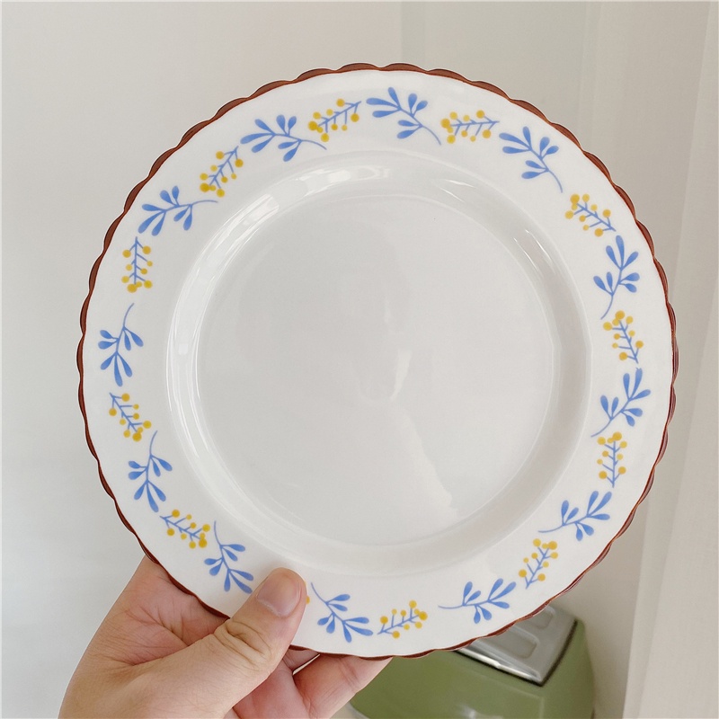 THANH LÍ Đĩa sứ hoa nhí vintage tráng men cổ điển, dĩa bàn ăn, trang trí phòng bếp - Back to 90s