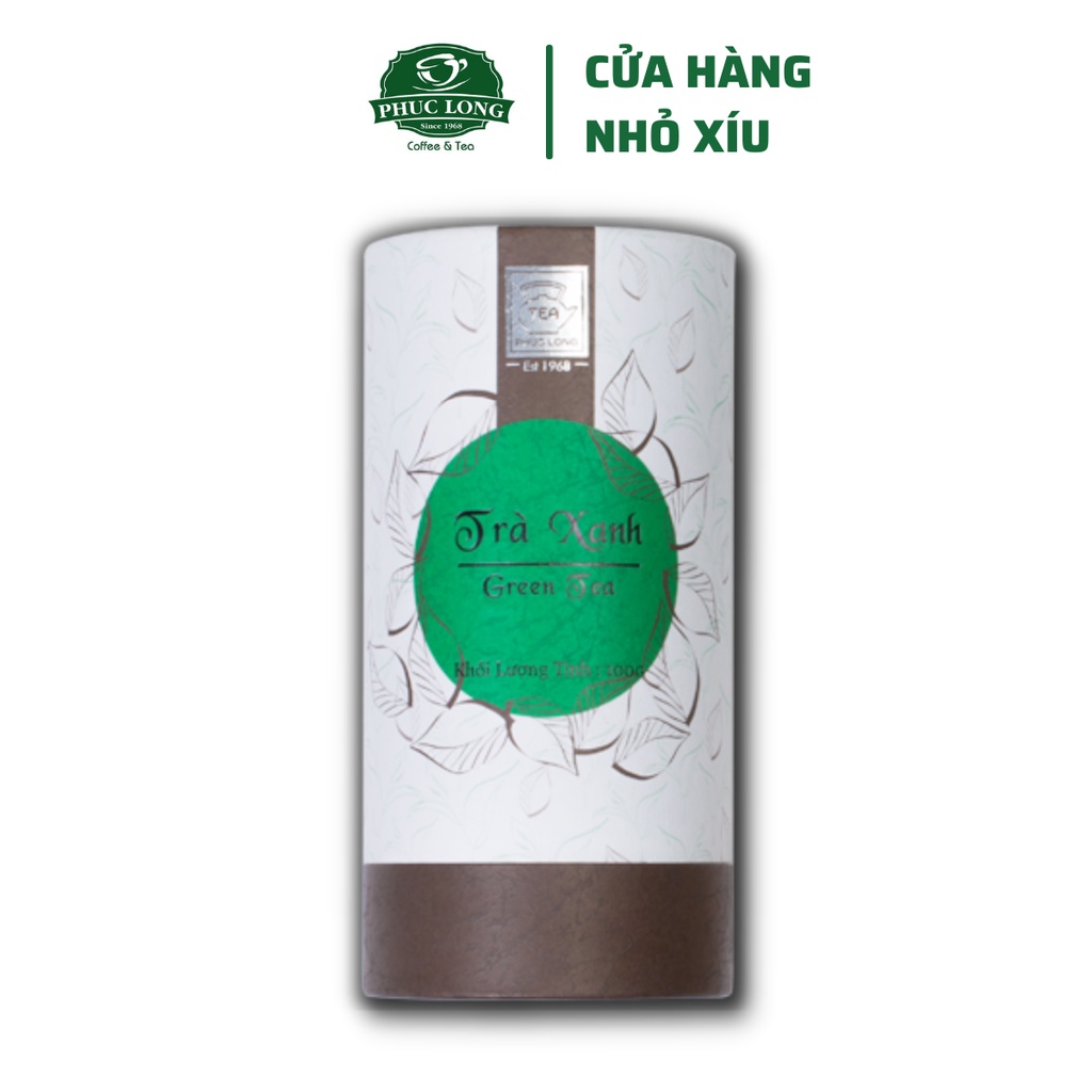 Trà Xanh Lon Giấy Cao Cấp Phúc Long 100g Gói quà tết