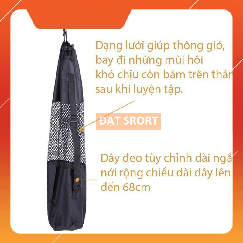 Túi Lưới Đựng Thảm Yoga 6mm 8mm , Có Quai Đeo