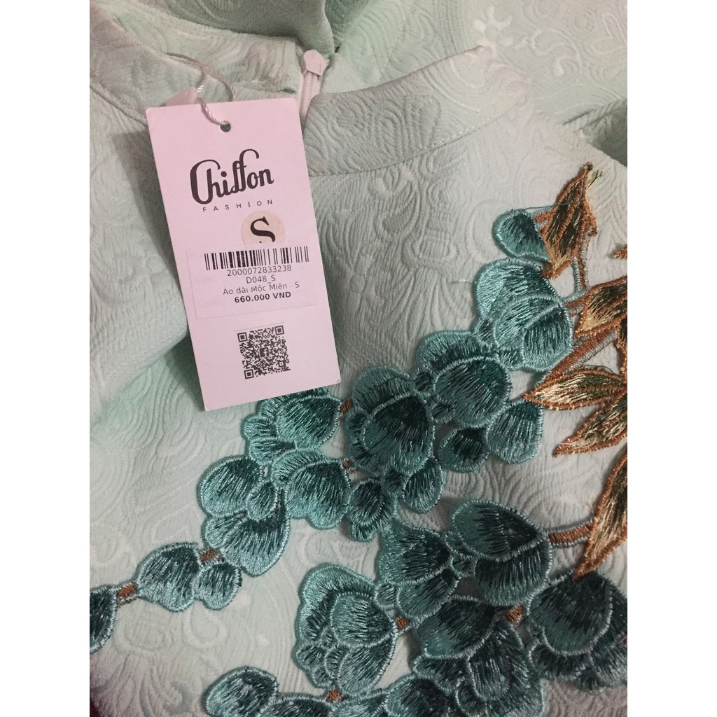 Áo dài gấm Chiffon size S newtag