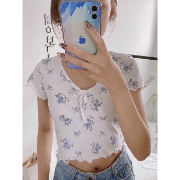 ÁO HOA CROPTOP