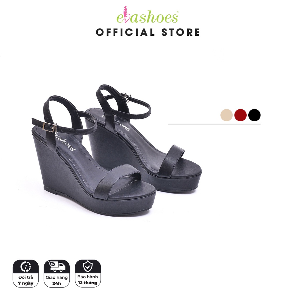 Dép Sandal nữ đế xuồng quai ngang 9cm Evashoes Eva0062